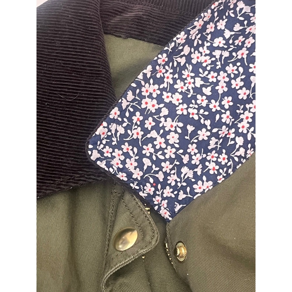 J.Crew Womens Olive Green Cotton Corduroy Collar Field Utility Jacket XS - Picture 11 of 12